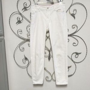 KATE SPADE Broome Street white cotton stretch skinny jeans, 28